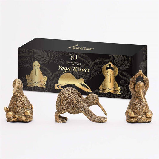 Yoga Kiwis Set of 3 Bronze Colour