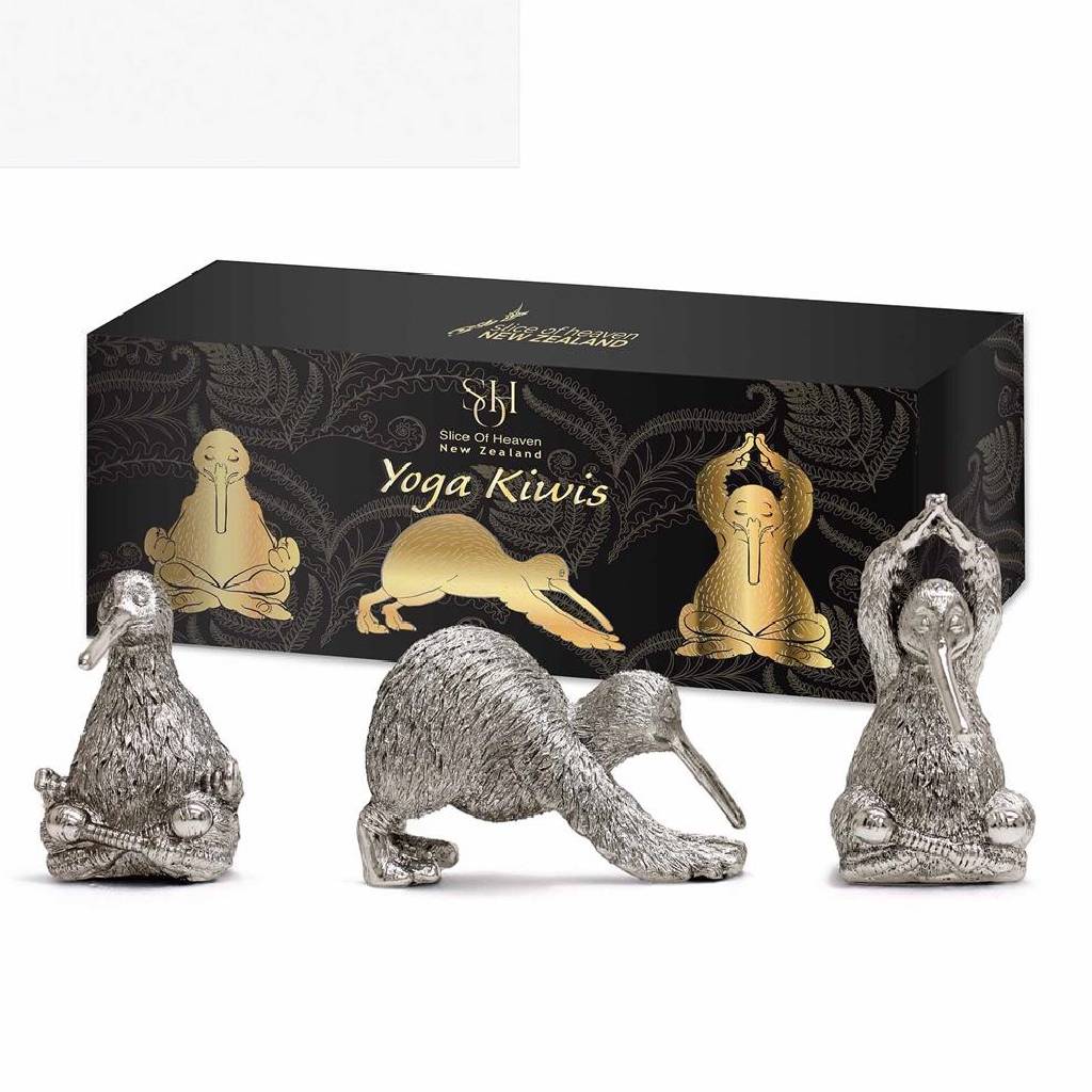 Yoga Kiwis Set of 3 Silver Colour