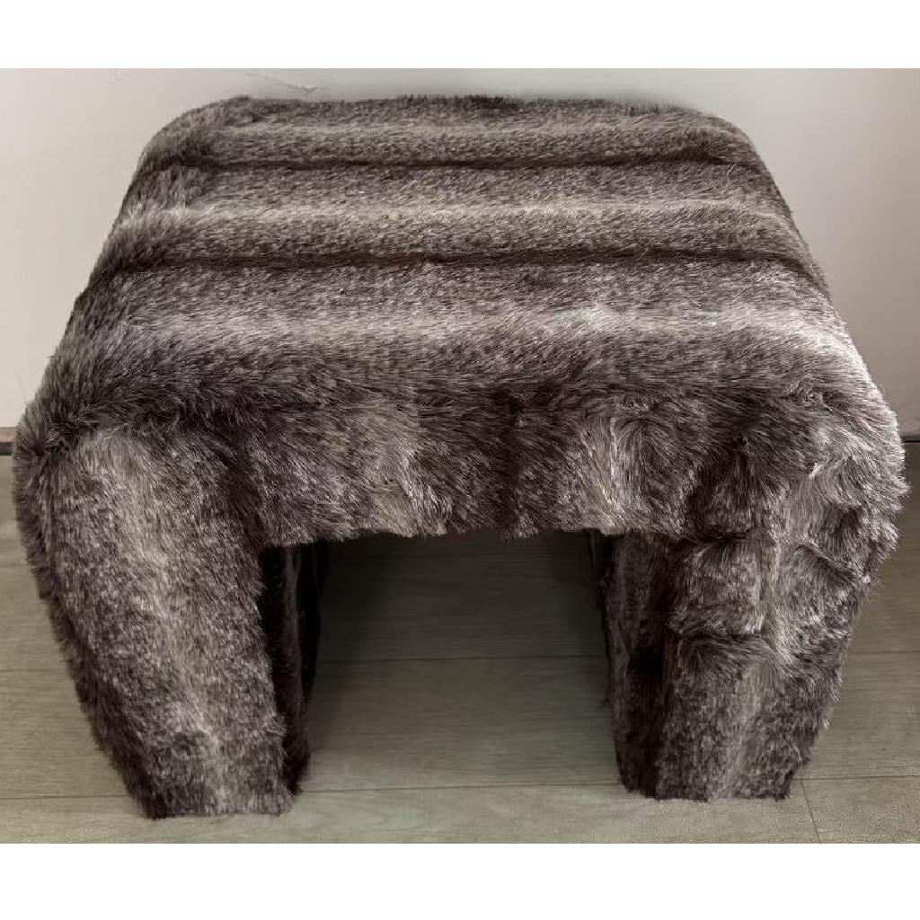 Fur Look Ottoman
