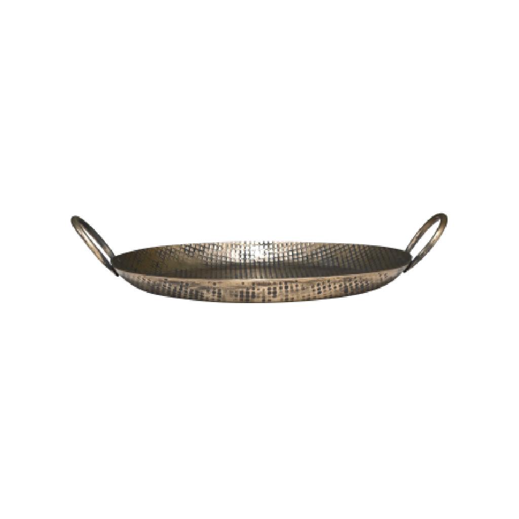 Ankara Tray w/Handles - Vintage Brass colour