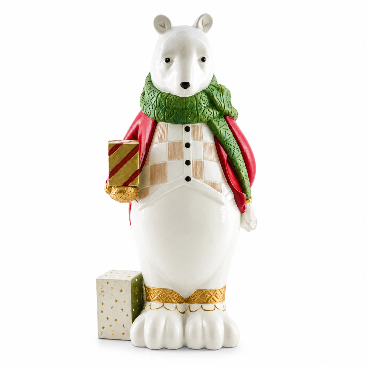 Large Polar Bear with Gift Box