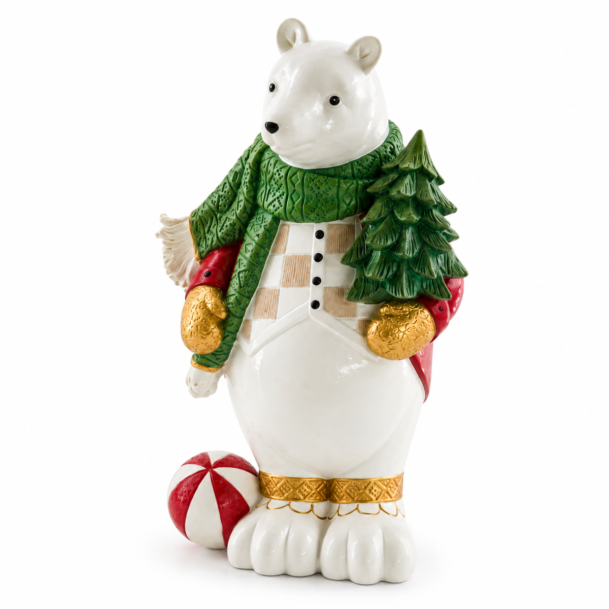 Medium Polar Bear with Tree