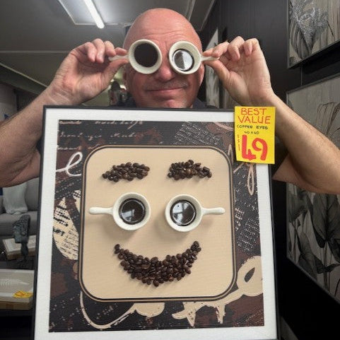 Framed Wall Art - Coffee Eyes 40cm x 40cm