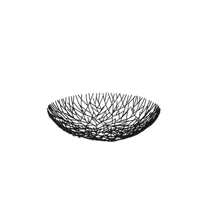 Twig Bowl Matt Black 40cm diameter