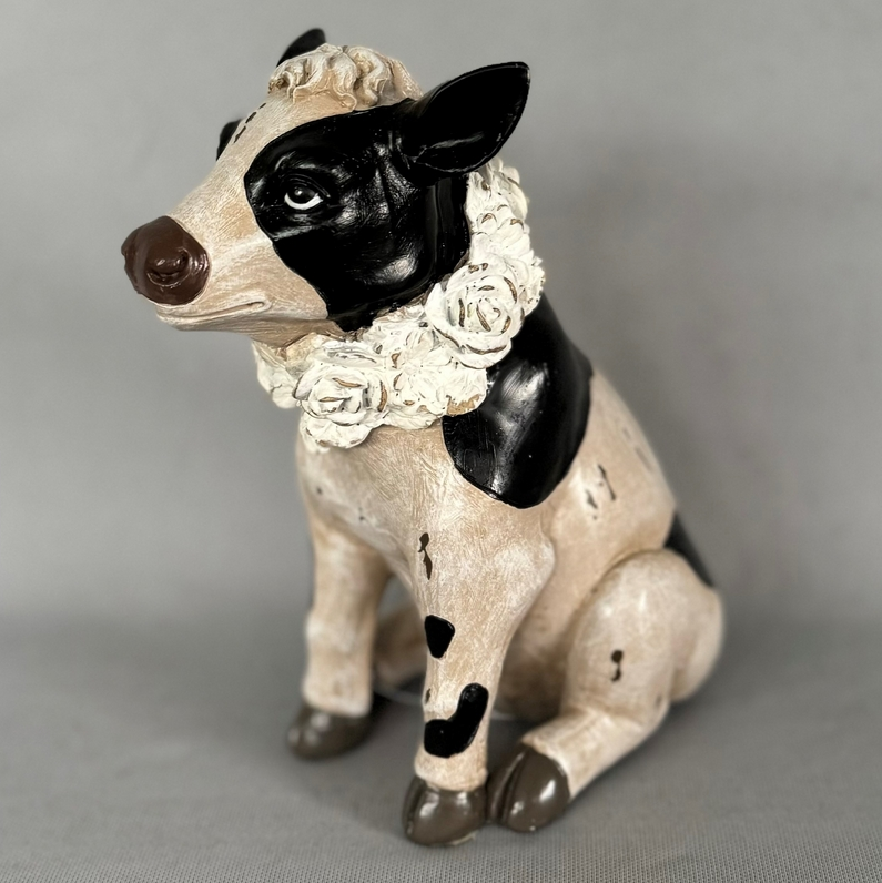 Figurine - Cow with Laurel