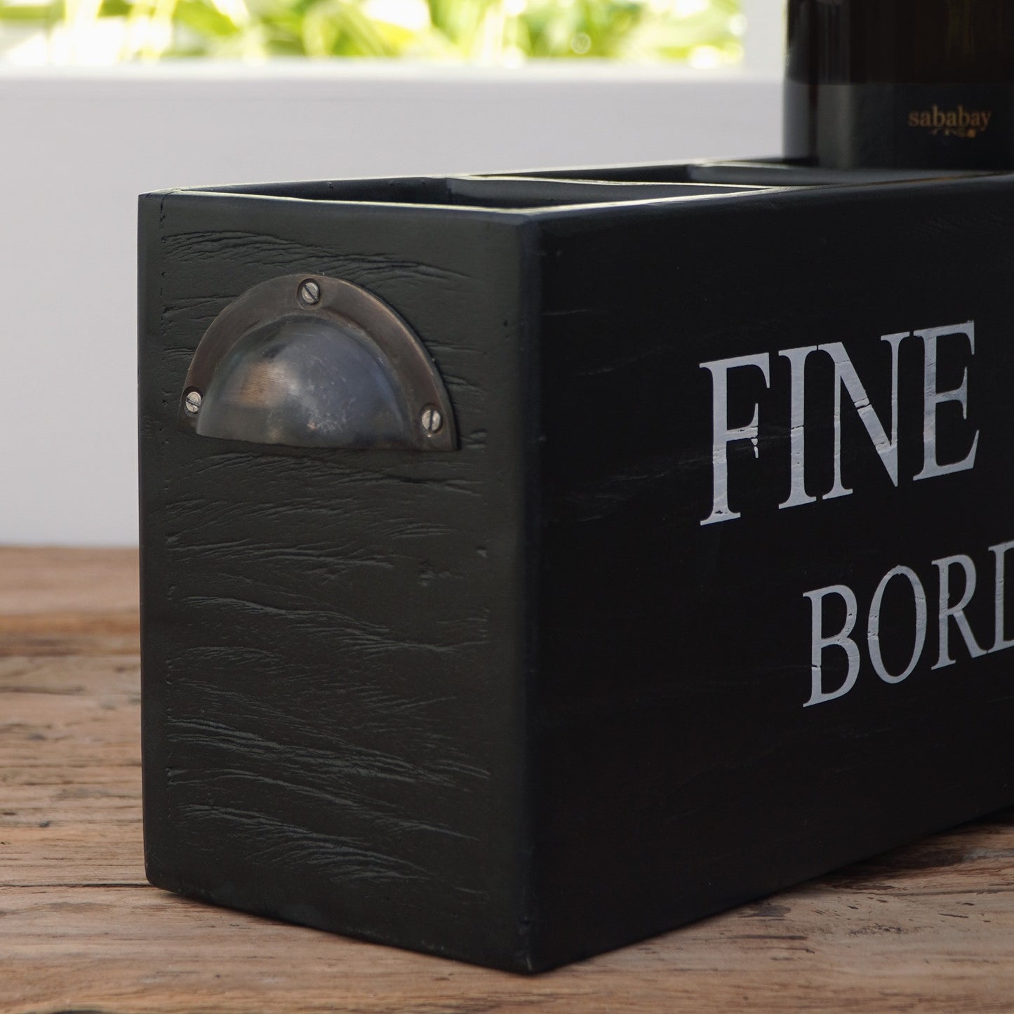 Wine Box - Fine Wine Bordeaux Antique black