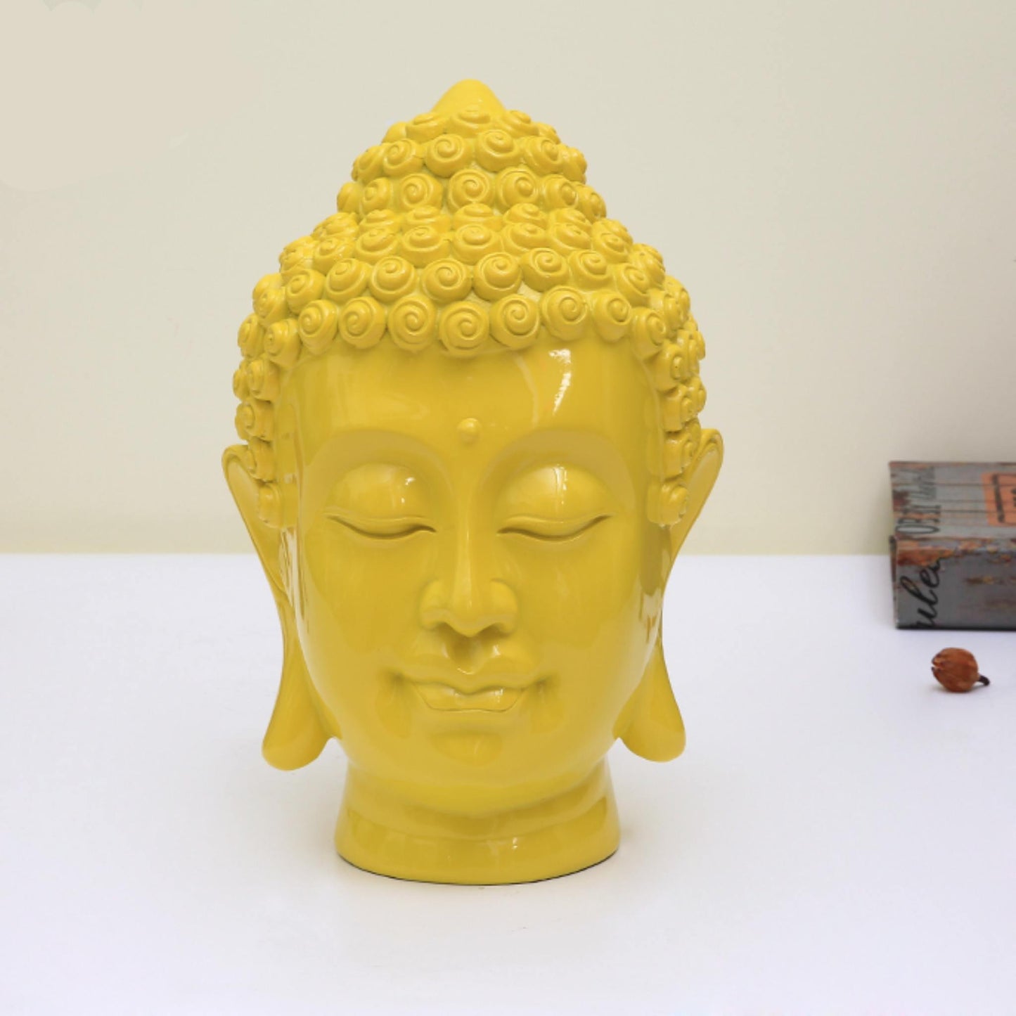 Buddha Head Yellow 20cm