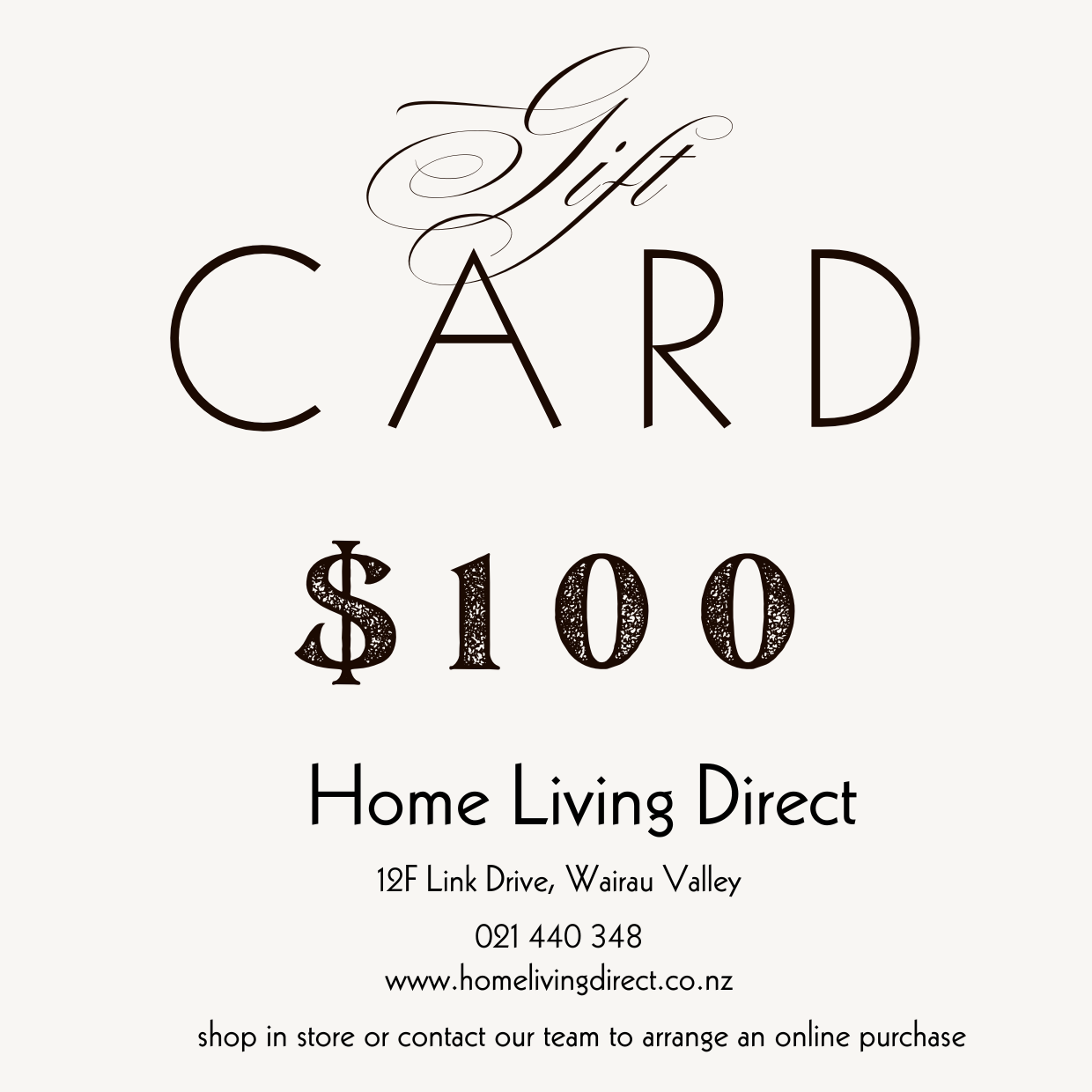 $100 Gift Voucher