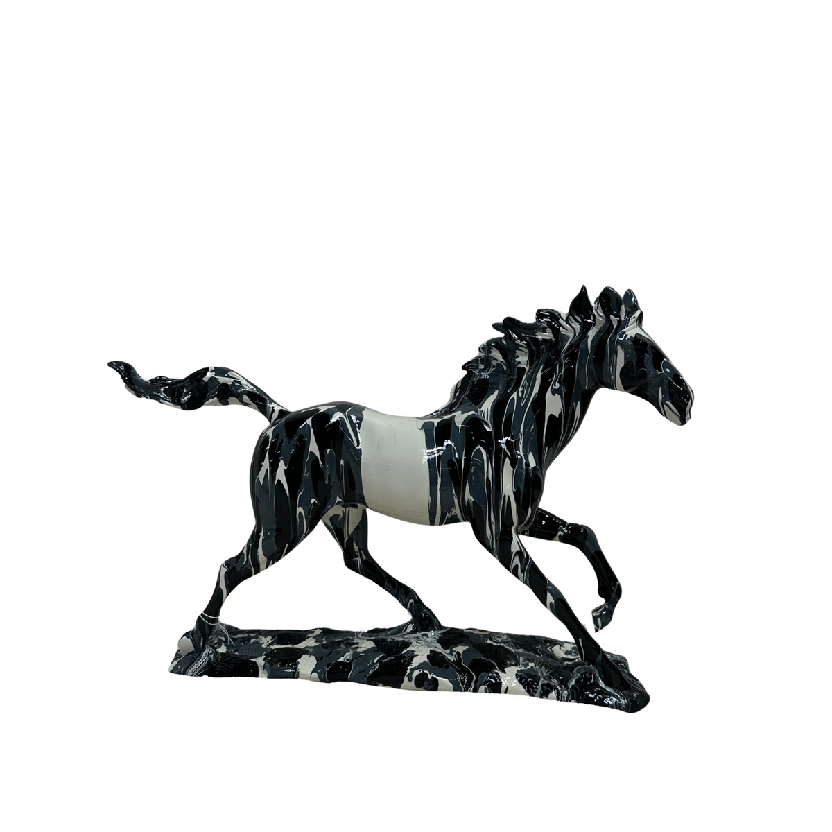 Paint Drip Galloping Horse