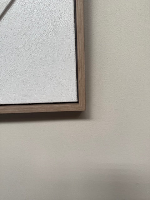 Framed Two White Hearts 40cm x 50cm