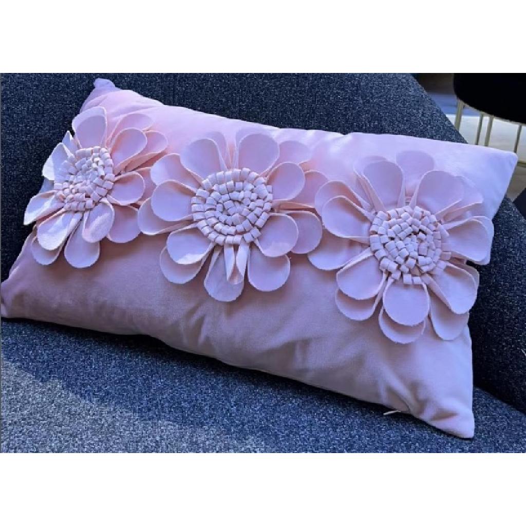 Cushion - Pink Flower Rectangle Cushion