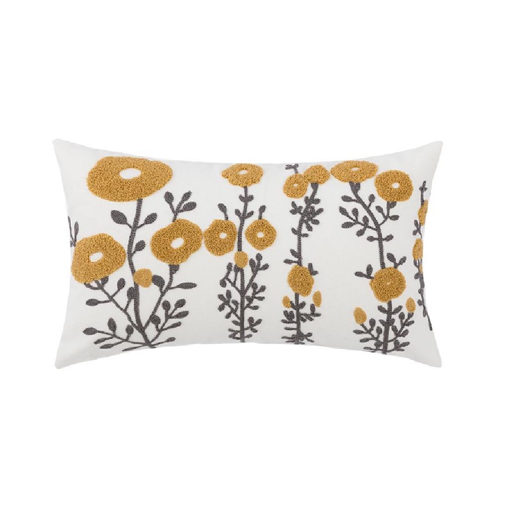 Cushion - Mustard Flower Cushion-Rectangle