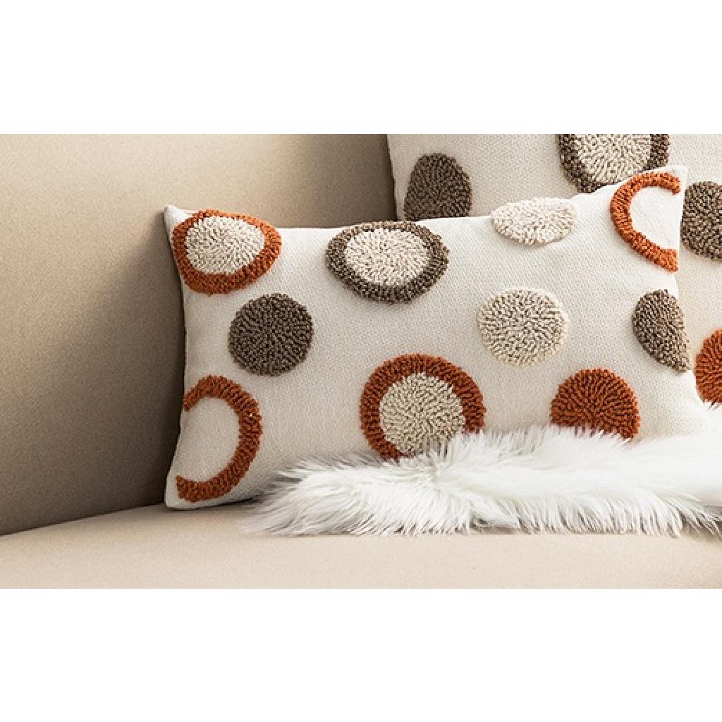Terracotta Pebble Lumbar Cushion