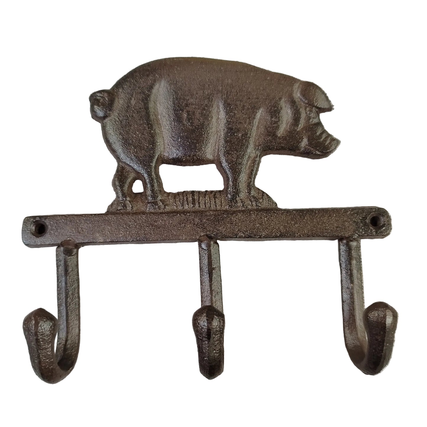 Coat Hook Cast Iron Pig 3 Hook Hanger