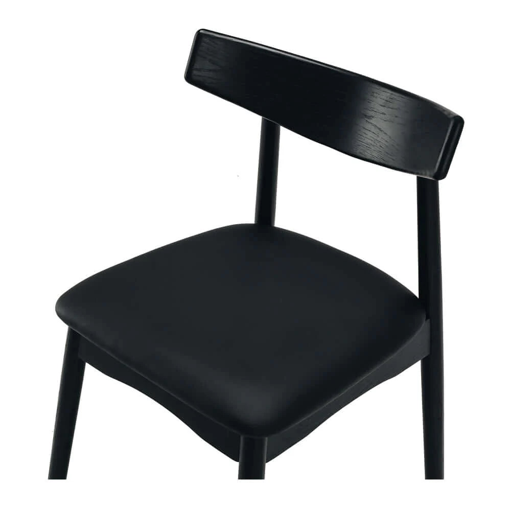 Dining Chair - Wagner Black Oak Black PU