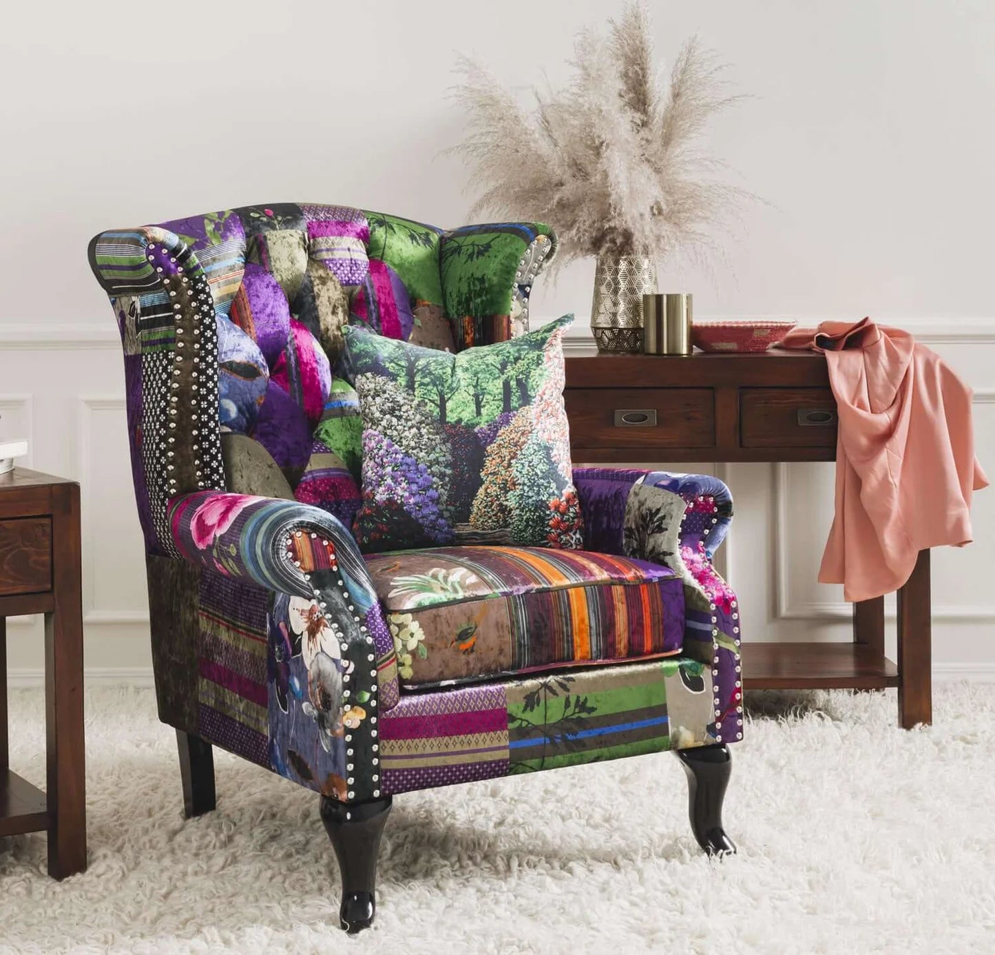 Armchair - Wingback Patchwork
