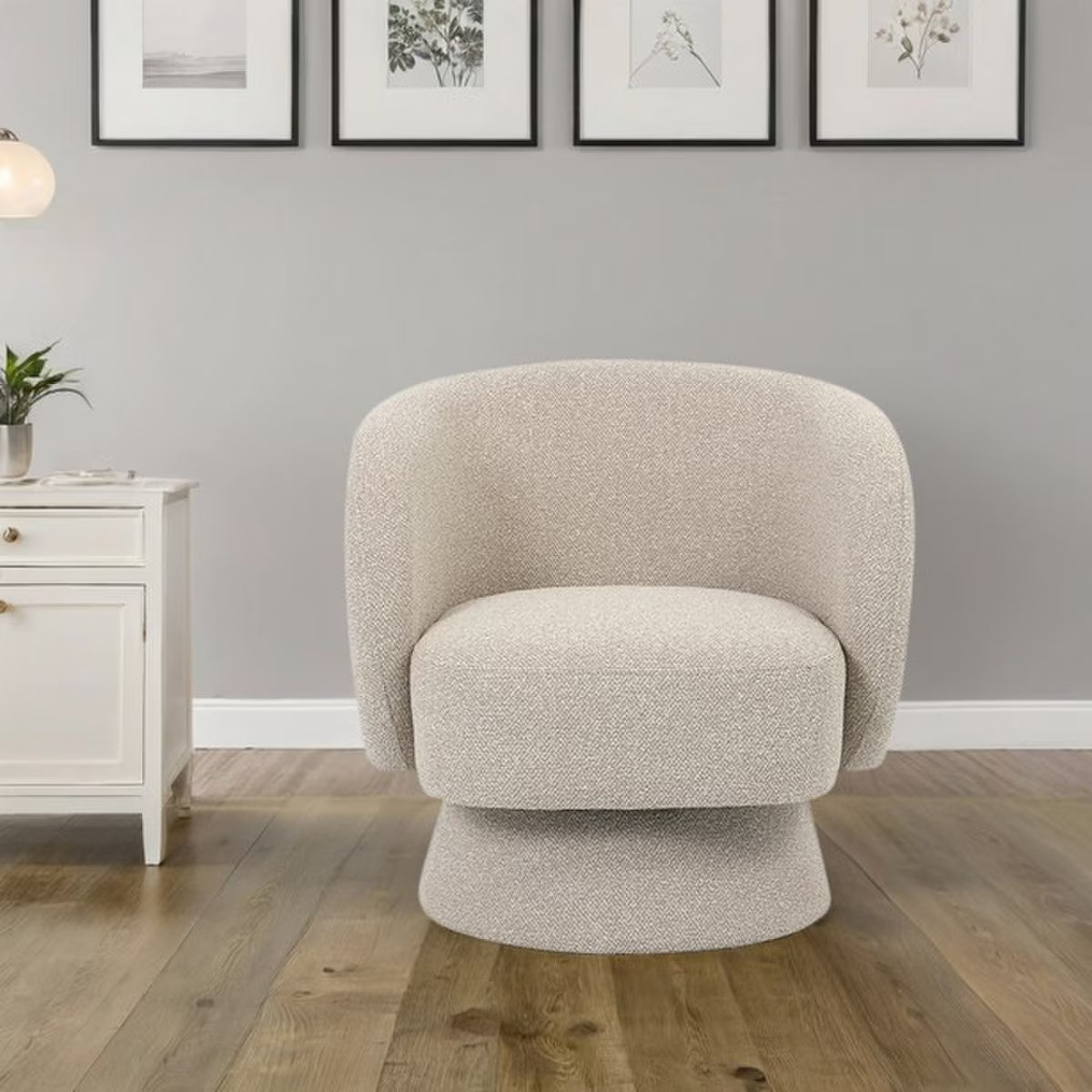 Boston Swivel chair - Eggshell