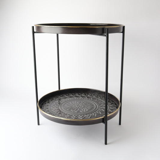 Side Table - Collette Metal Aztec Table