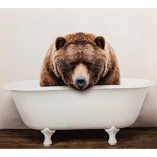 Framed Bath Bear 30cm x 40cm