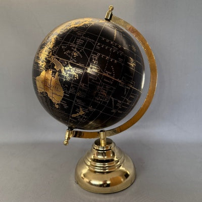 Black Globe On Gold Base