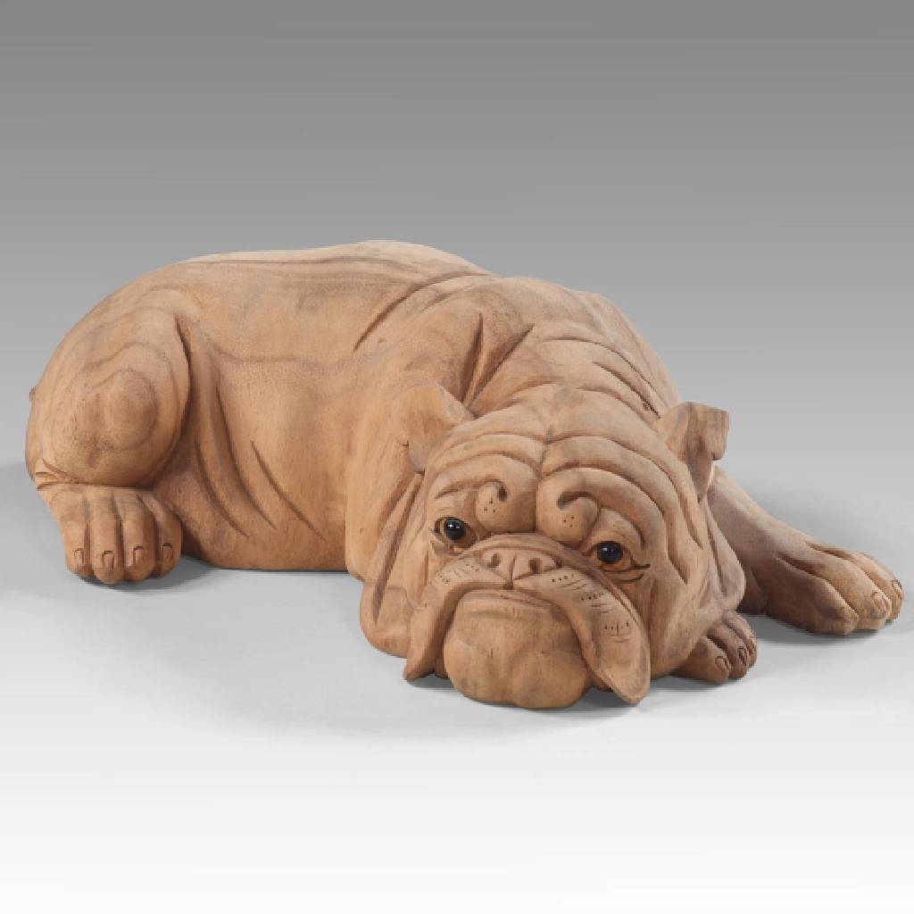 Solid Wood Sleeping bulldog