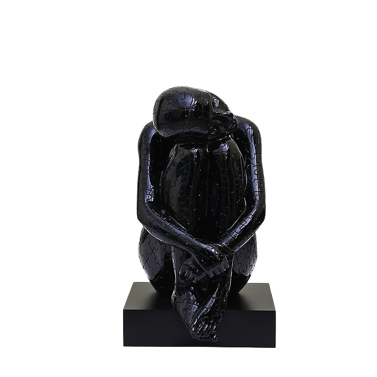 Jigsaw Lady Sculpture - Black