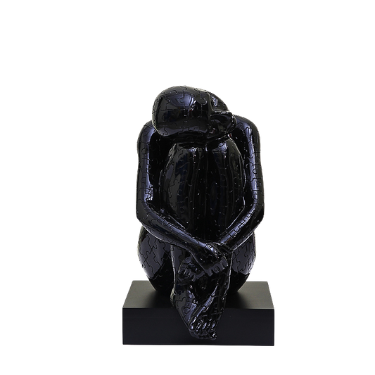 Jigsaw Lady Sculpture - Black