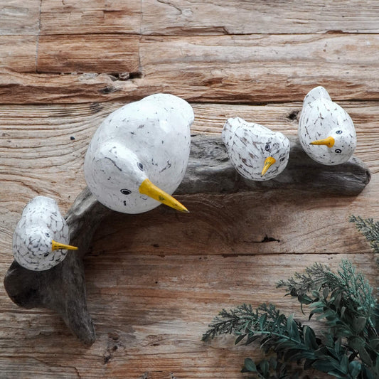 Seagull Bird Bella Family of 4 with Base