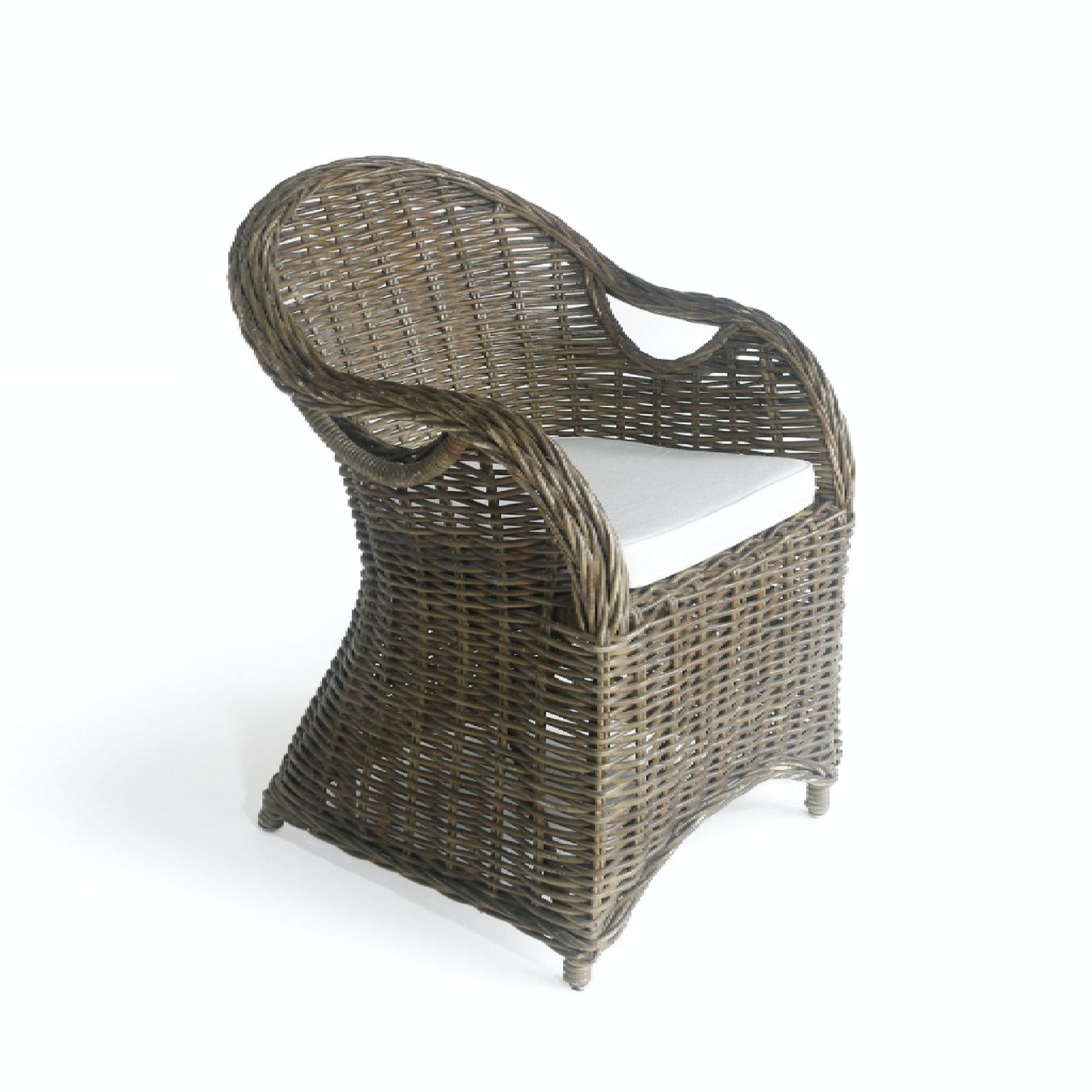 Athena Armchair With White Seat Cushion