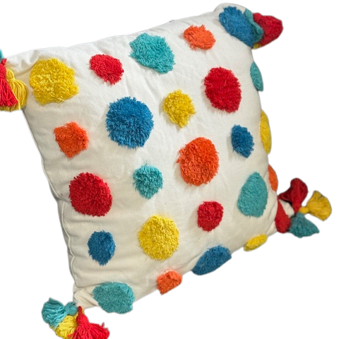 Carnival Dot Tassel Cushion