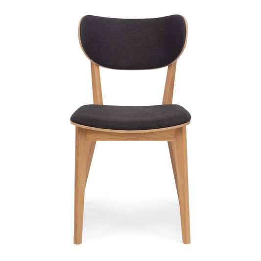 Zurich Chair Dark grey with natural oak