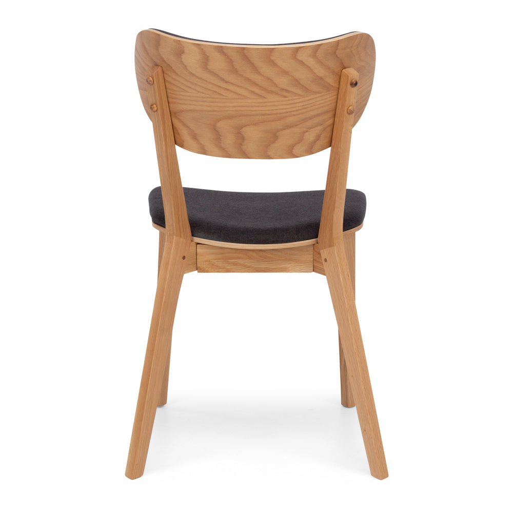 Zurich Chair Dark grey with natural oak