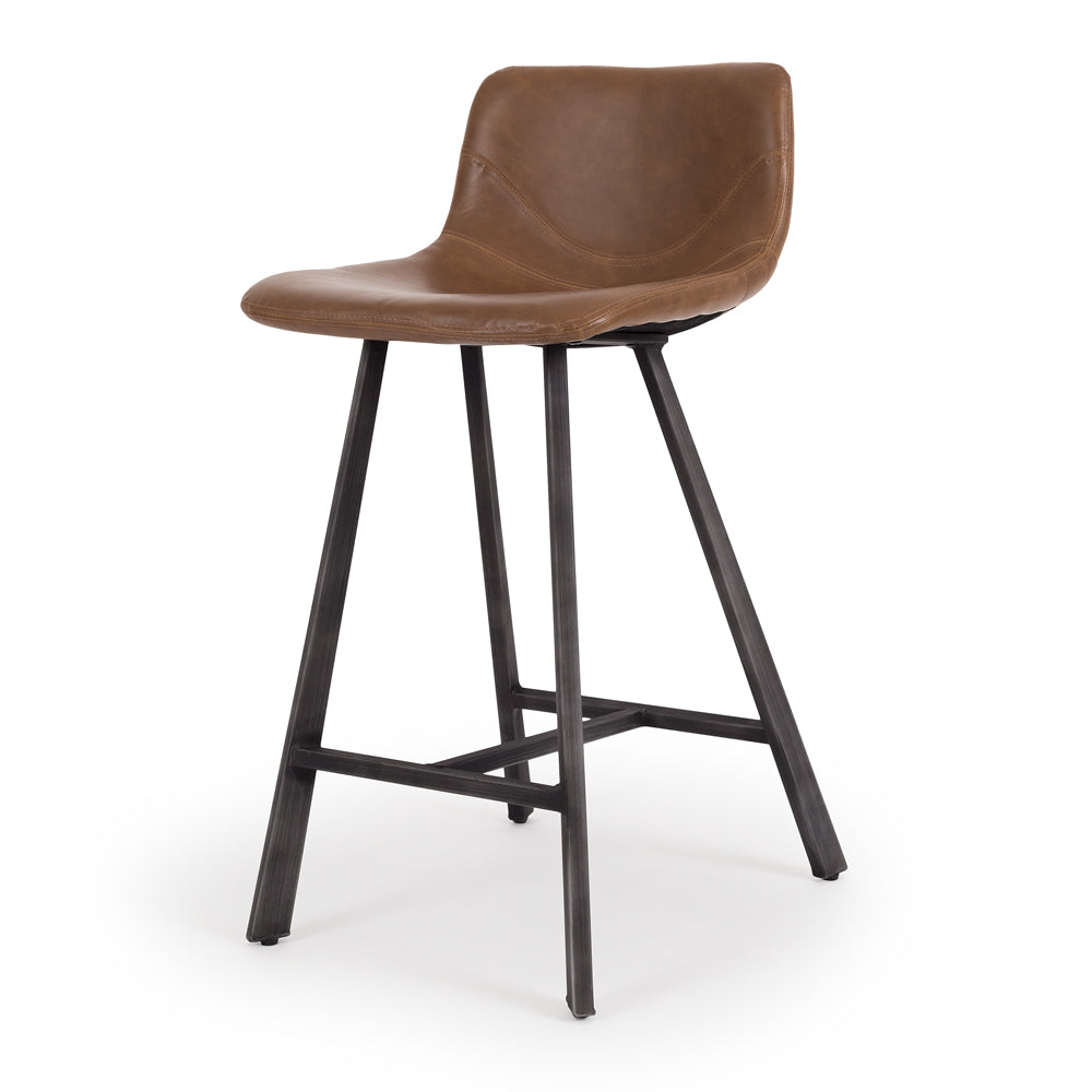 Bar Stool - Rustic Barstool Vintage DK Brown