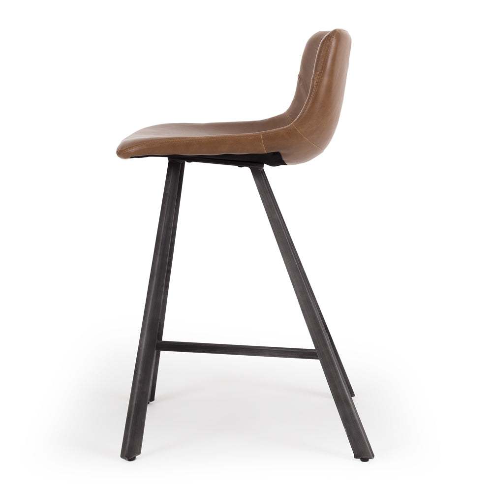 Bar Stool - Rustic Barstool Vintage DK Brown