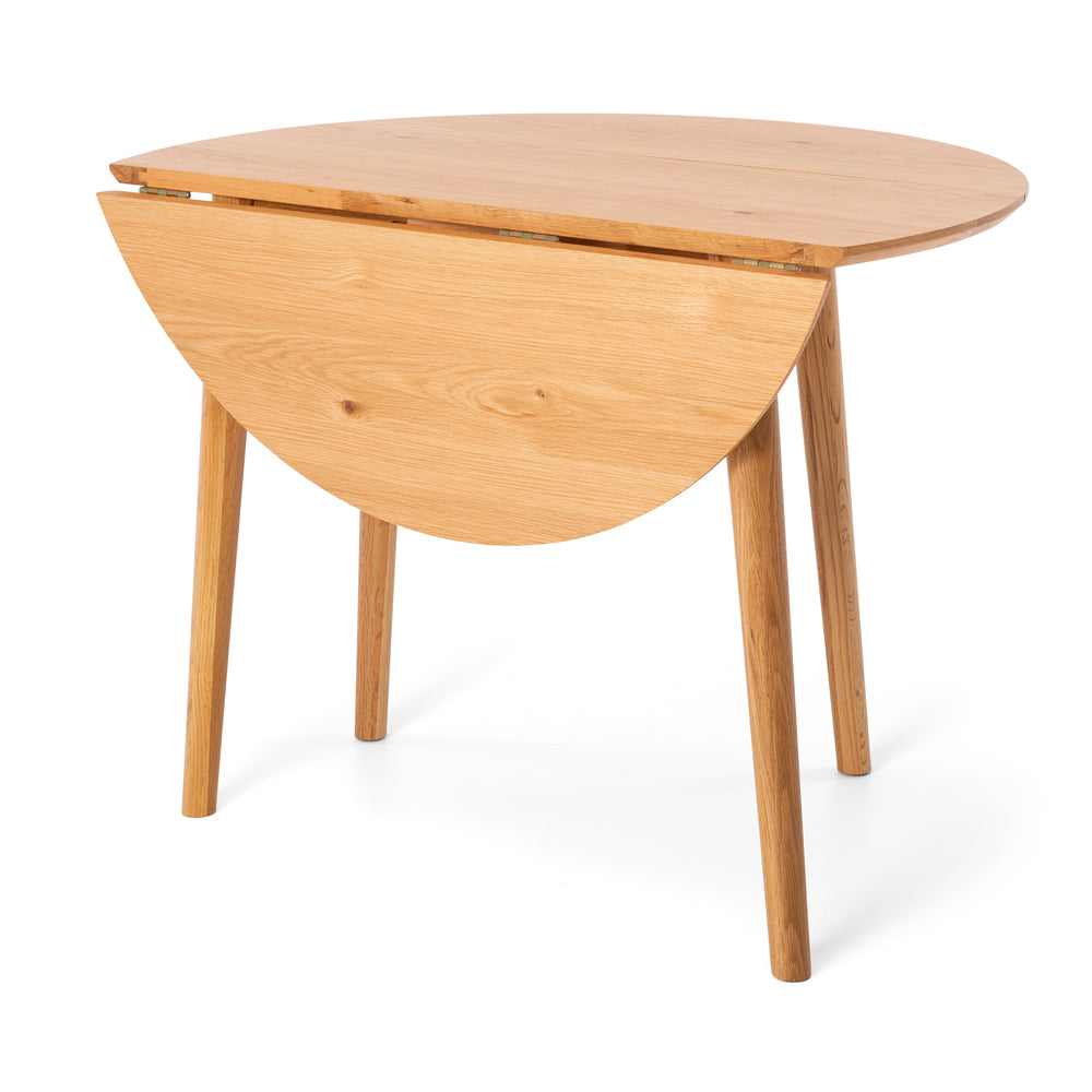 Dining table Nordik dropleaf round 100cm