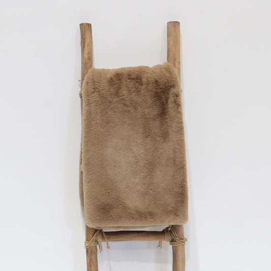 Throw - Faux Fur Throw - Peanut