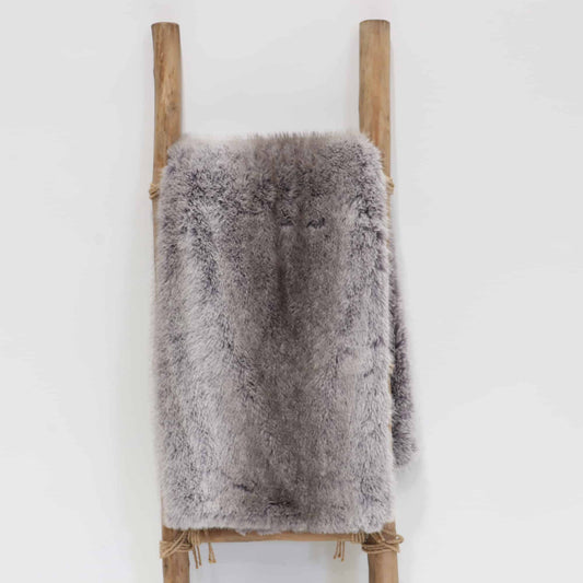 Throw - Faux Fur Throw - Grey