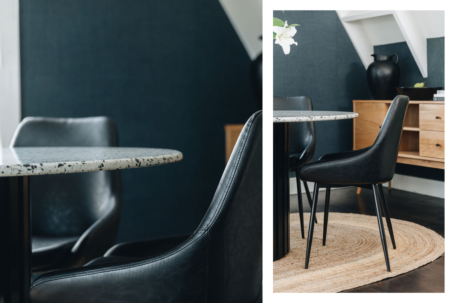 Bari Dining Chair Black PU