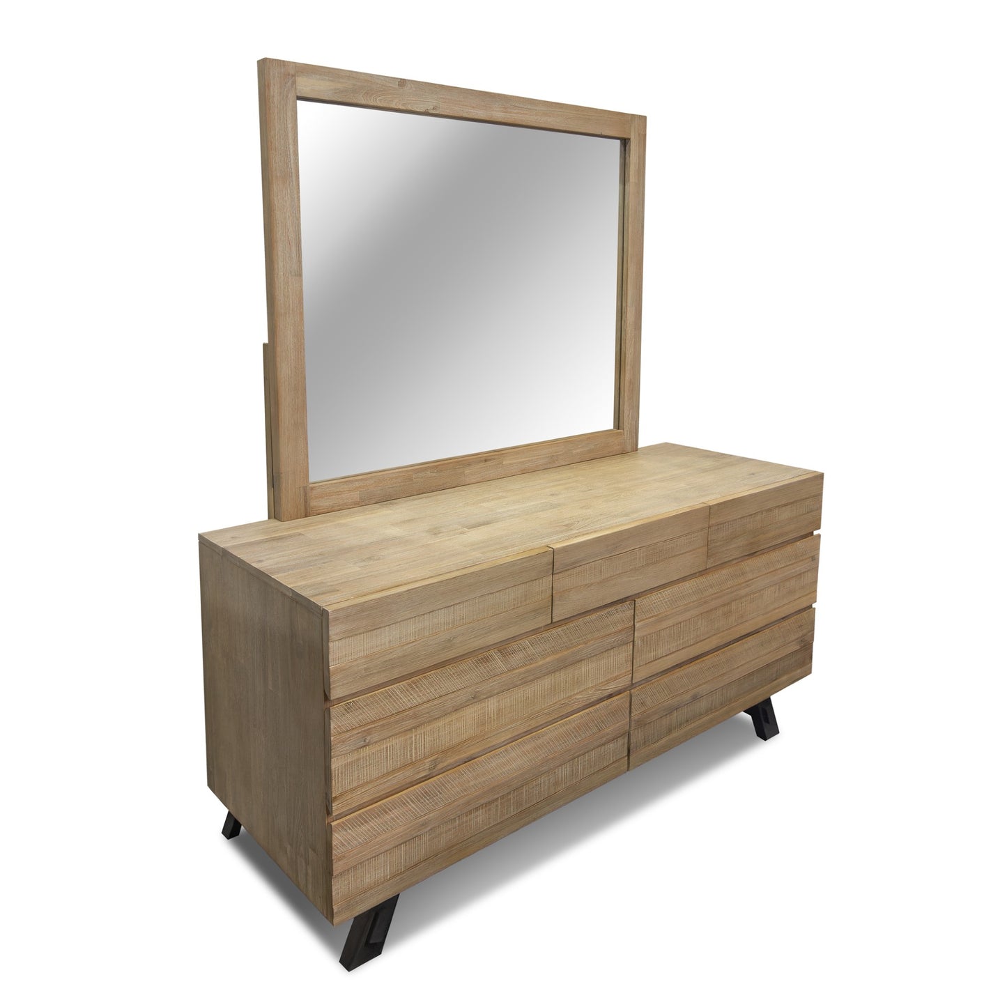 Dresser - Bari 7 Drawer Dresser and Mirror