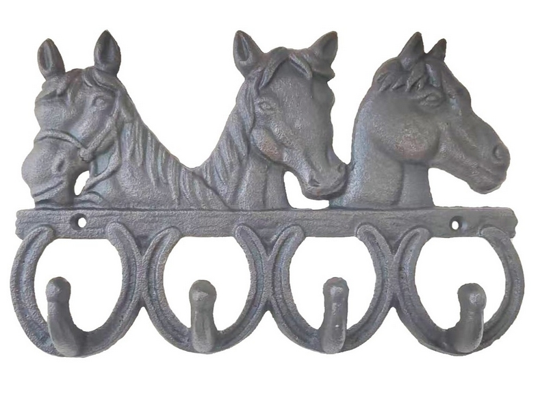 Key Hook - 4 Hook Horse Key Rack