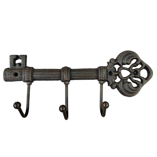 Key Hook - Cast Iron Key With 3 Hooks