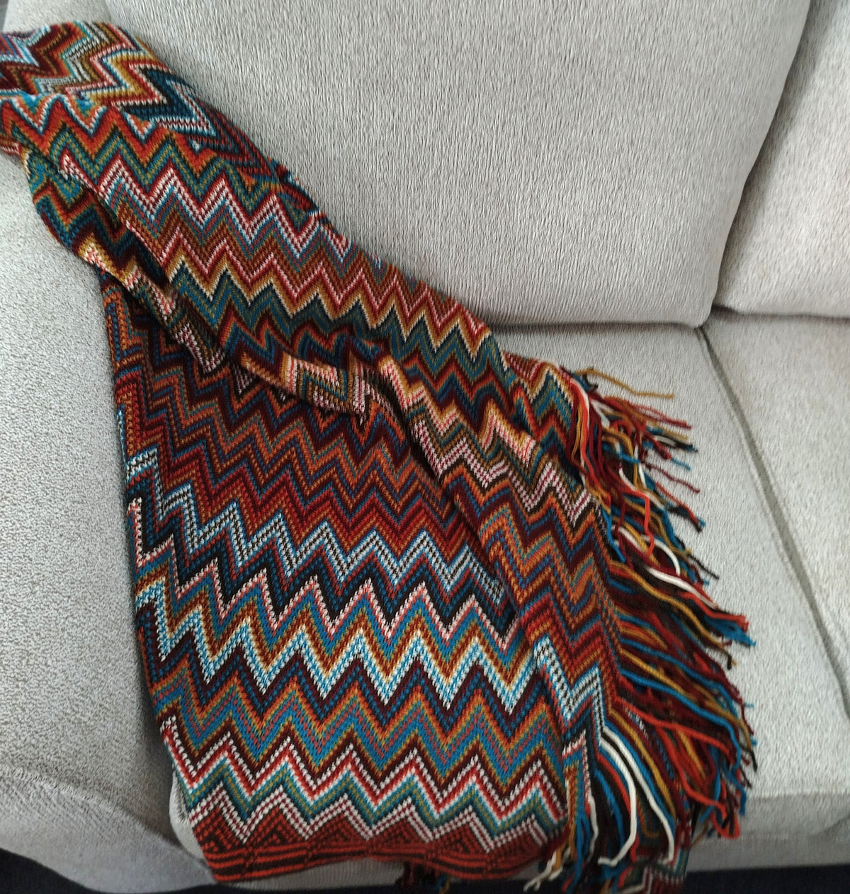 Chevron Knit Throw - Four Colours Available
