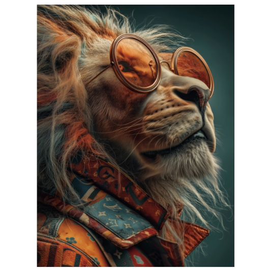 Framed Art - Cool Lion
