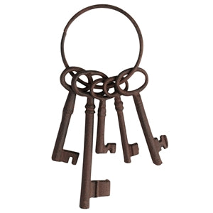 Cast Iron Key Ring 5Pc