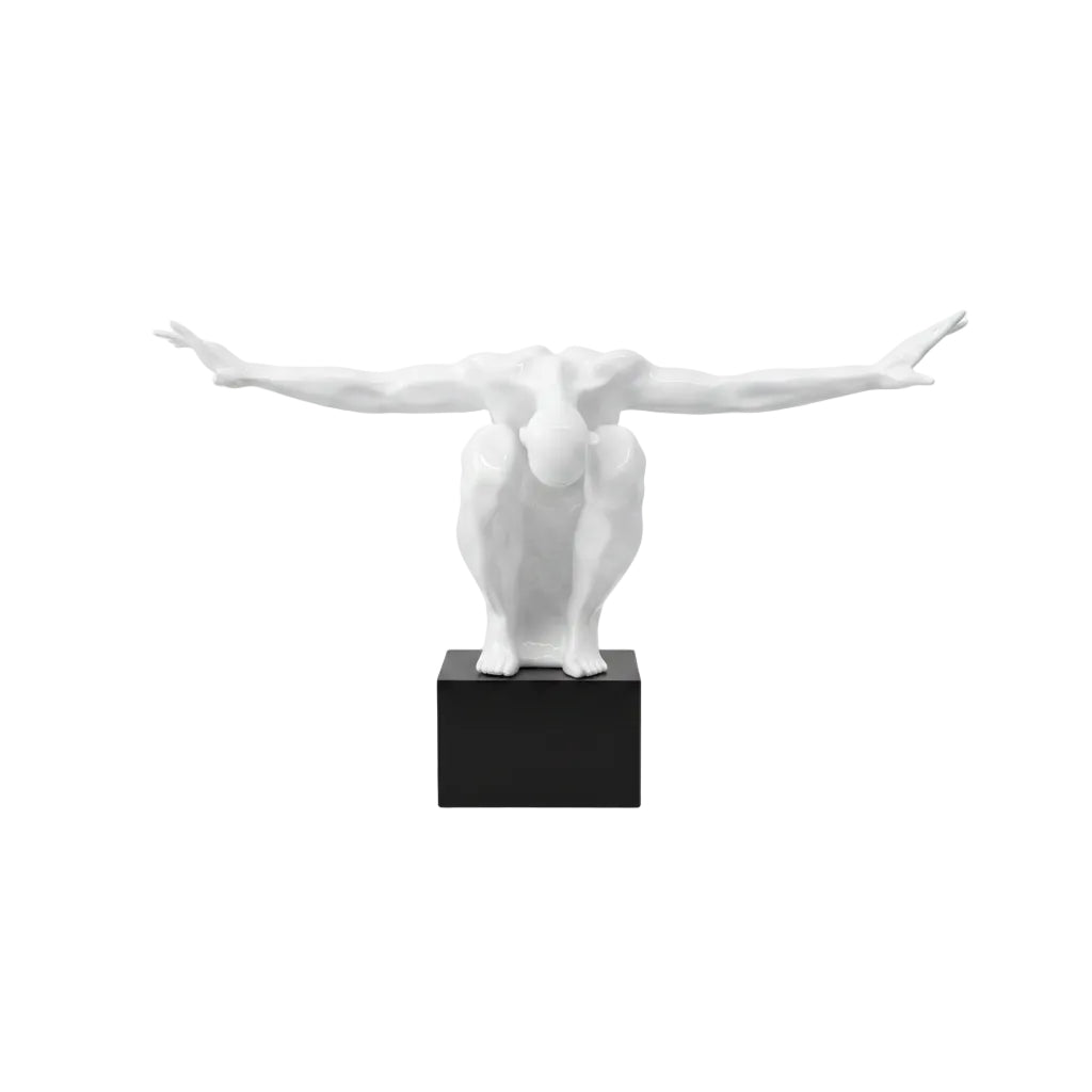 Diving Man White 89cm wide