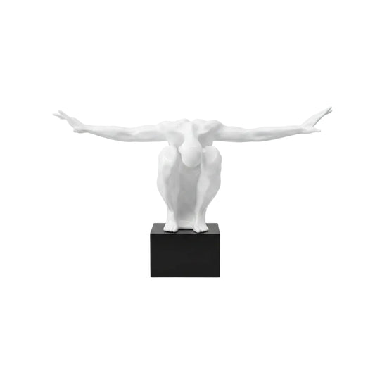 Diving Man White 89cm wide