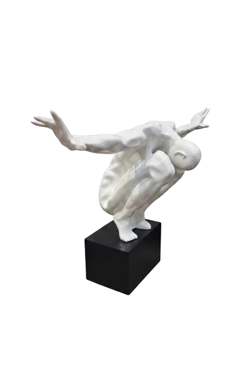 Diving Man White 89cm wide