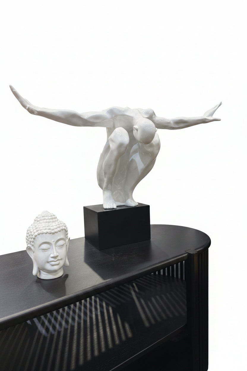 Diving Man White 89cm wide