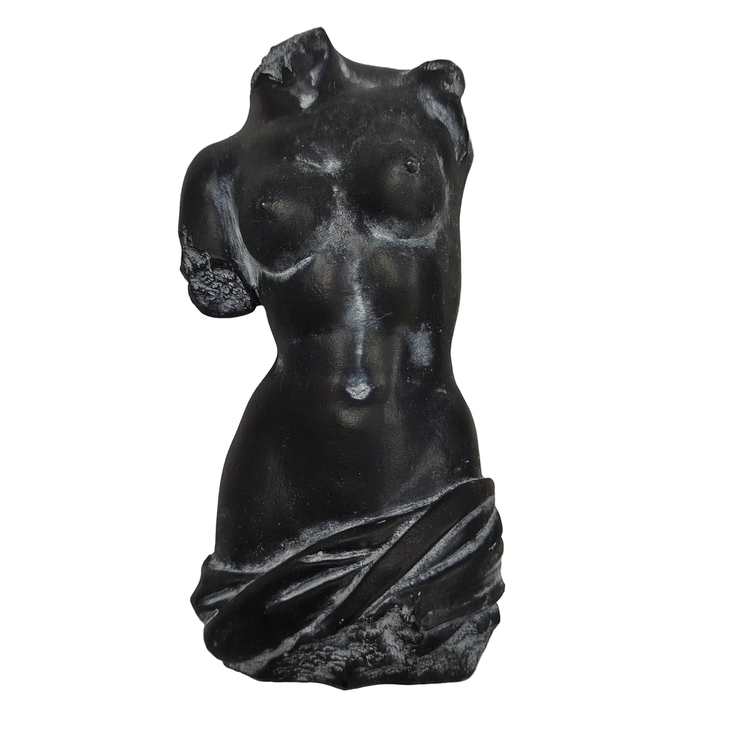 Statue - Black Wash Female Torso Bust