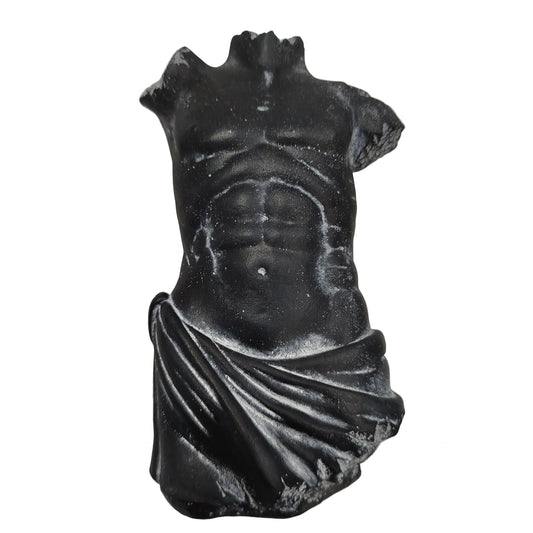 Statue - Black Wash Male Torso Bust